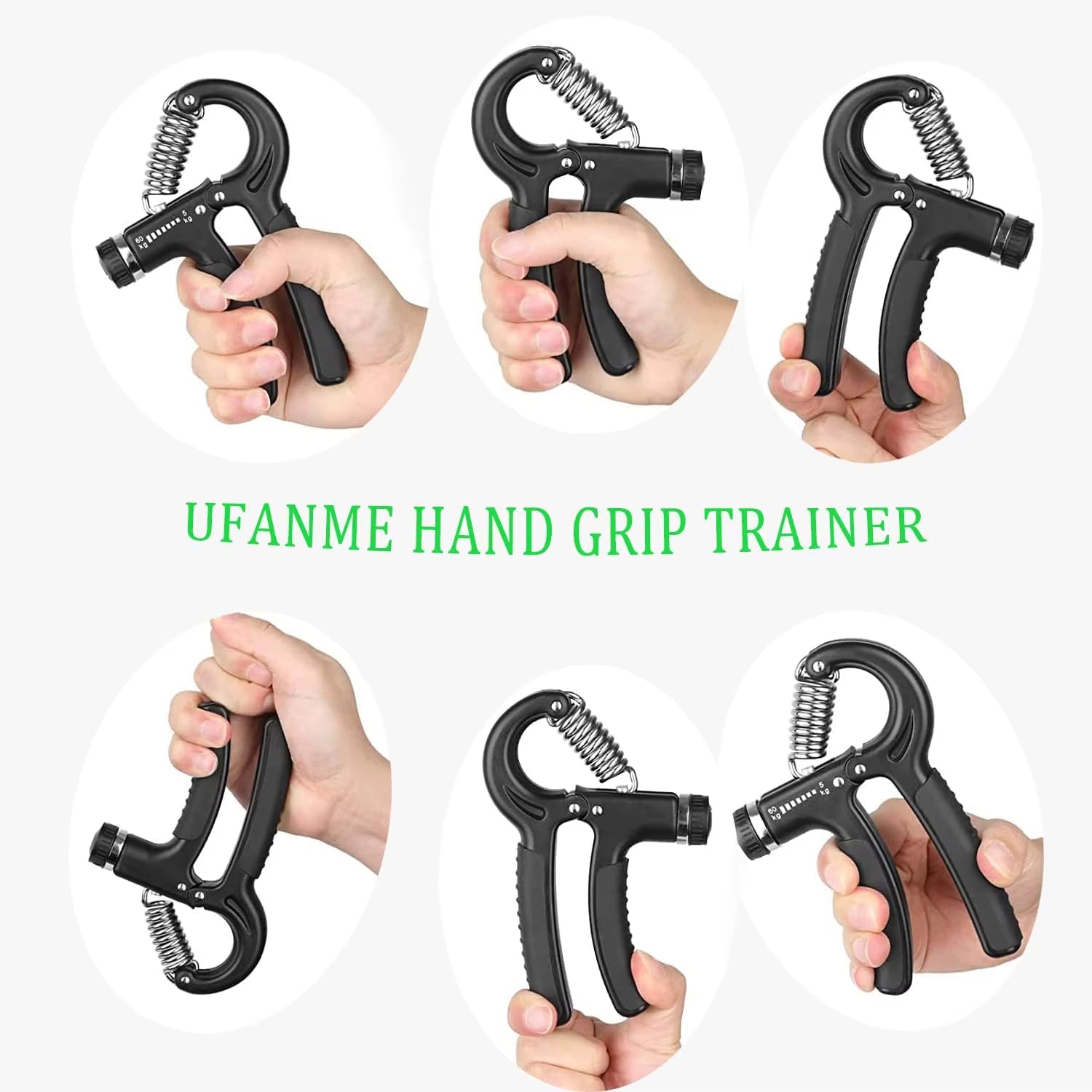 Hand Grip Strengthener, Grip Strength Trainer, 22-132 Lbs Adjustable Resistance Forearm Exerciser Workout for Rehabilitation