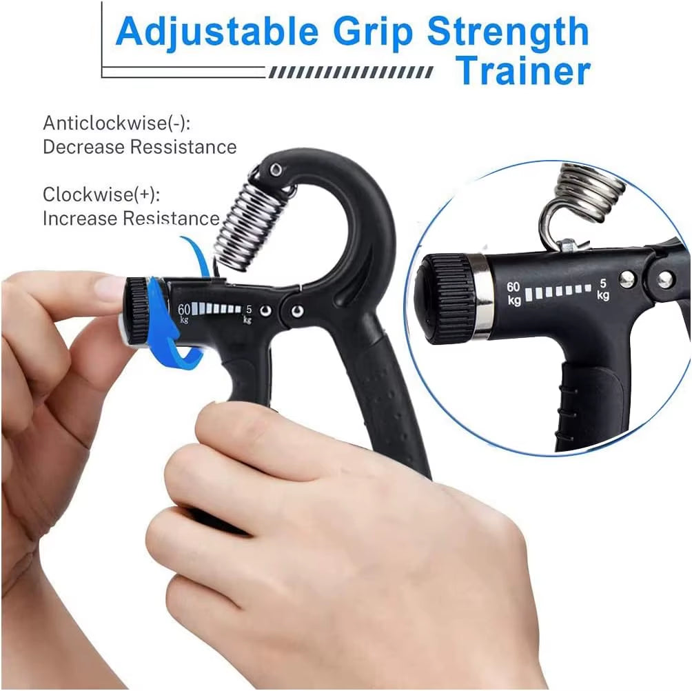 Hand Grip Strengthener, Grip Strength Trainer, 22-132 Lbs Adjustable Resistance Forearm Exerciser Workout for Rehabilitation