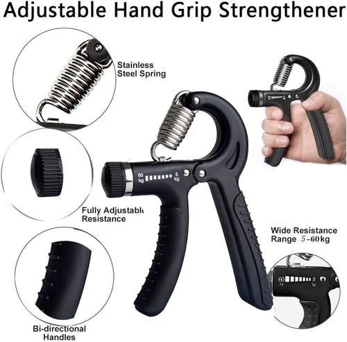 Hand Grip Strengthener, Grip Strength Trainer, 22-132 Lbs Adjustable Resistance Forearm Exerciser Workout for Rehabilitation